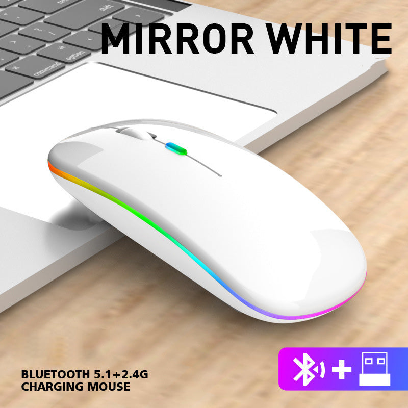 Wireless Bluetooth Mouse 5.2/2.4GHz Backlit 1600dpi Mirror White Manufacturer code Mirror White