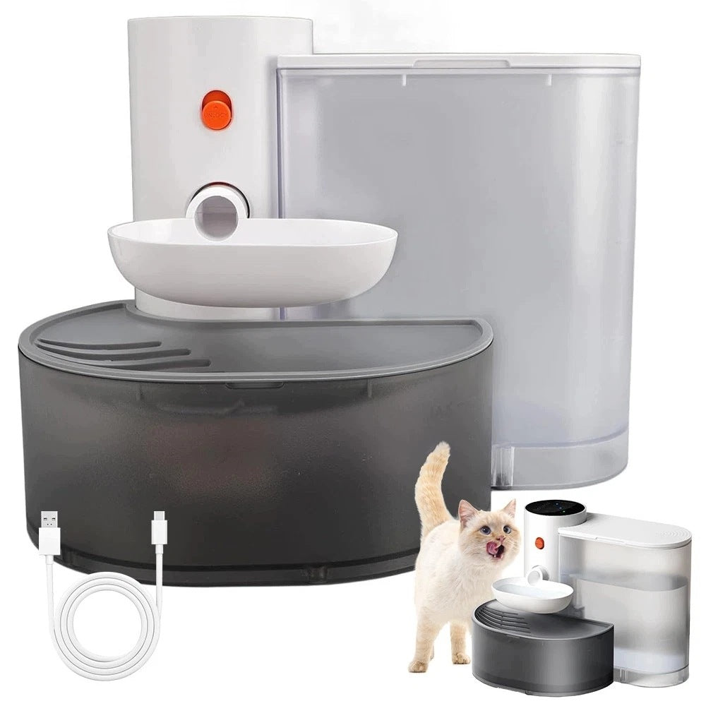 Wireless Cat Fountain Without Filter Automatic Drinker 3L White