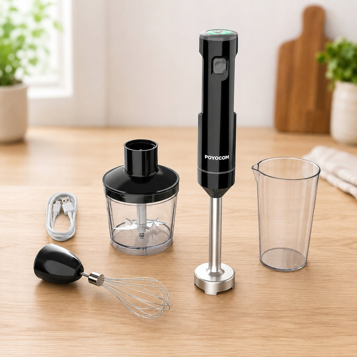 Wireless Hand Blender With Container 600ml For Smoothie POYOCOM Manufacturer code TL6001-B5