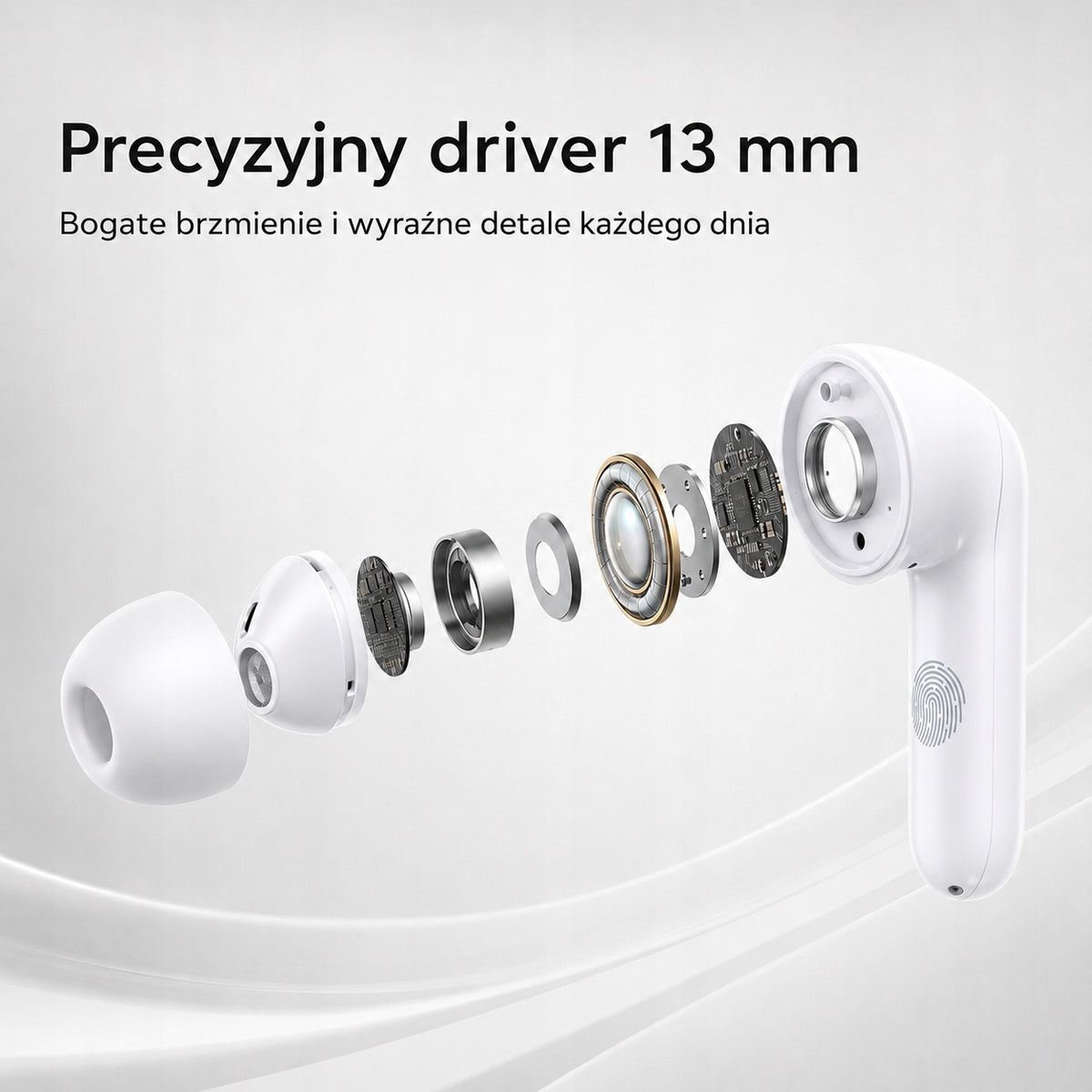Wireless In-Ear Headphones ROTTER Wireless Earbuds Bluetooth USB-C White Packaging status original