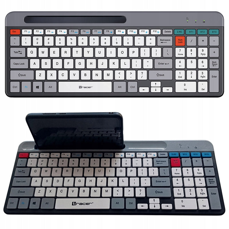 Wireless Keyboard ISLAND FLAT Ultra-Slim 2.4GHz USB and Bluetooth
