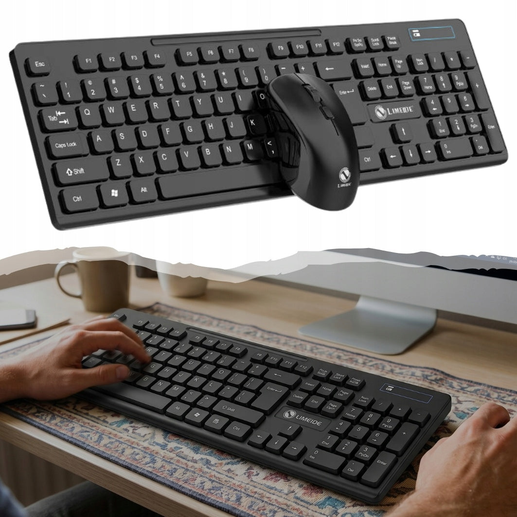 Wireless Keyboard Low Profile Mouse Battery Operated Computer Laptop Packaging status original