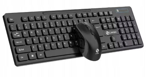 Wireless Keyboard Low Profile Mouse Battery Operated Computer Laptop