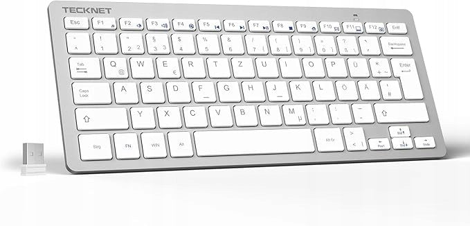 Wireless Keyboard TECKNET Slim USB QWERTZ 2.4G