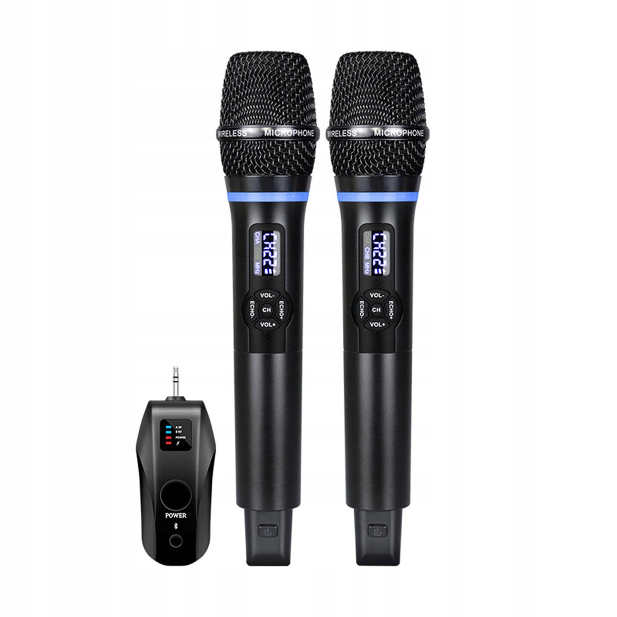 Wireless Microphone System Receiver with 8F Handheld Microphone