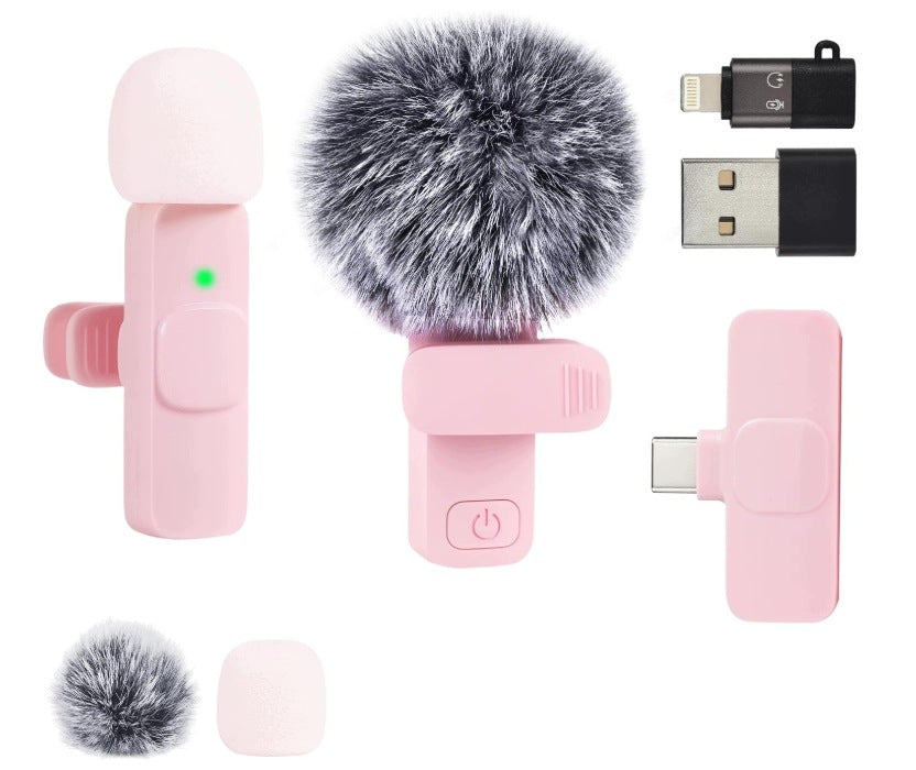 Wireless Microphone Type C/Lightning Pink
