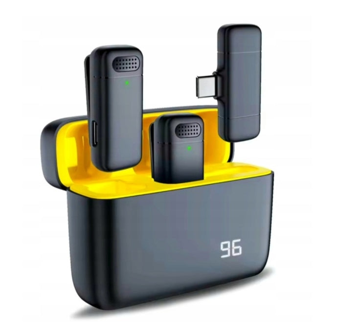 Wireless Microphone USB-C Lightning 2 Transmitters Receiver