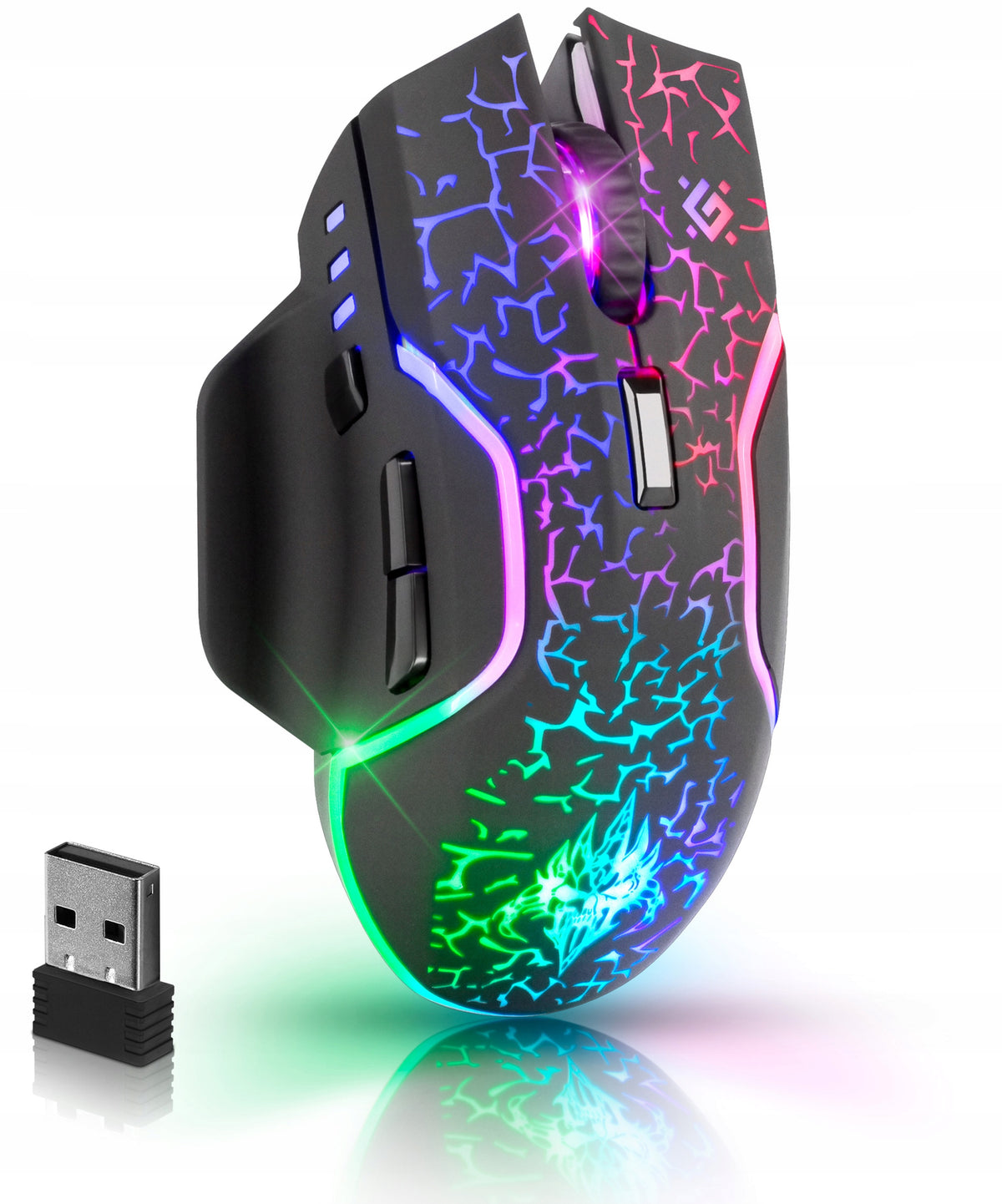 Wireless Mouse Defender ONESHOT GM-067 Gaming 3200 DPI RGB LED Packaging status original
