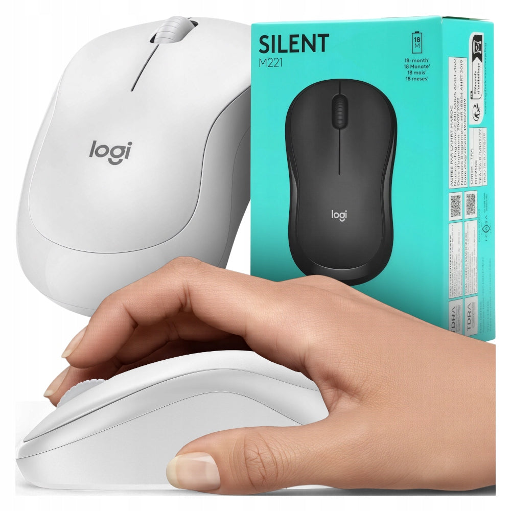 Wireless Mouse Logitech Logi M221 1000DPI Silent nanoUSB White