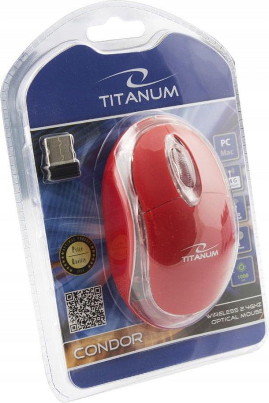 Wireless Mouse TITANUM Condor 3D Red Color red