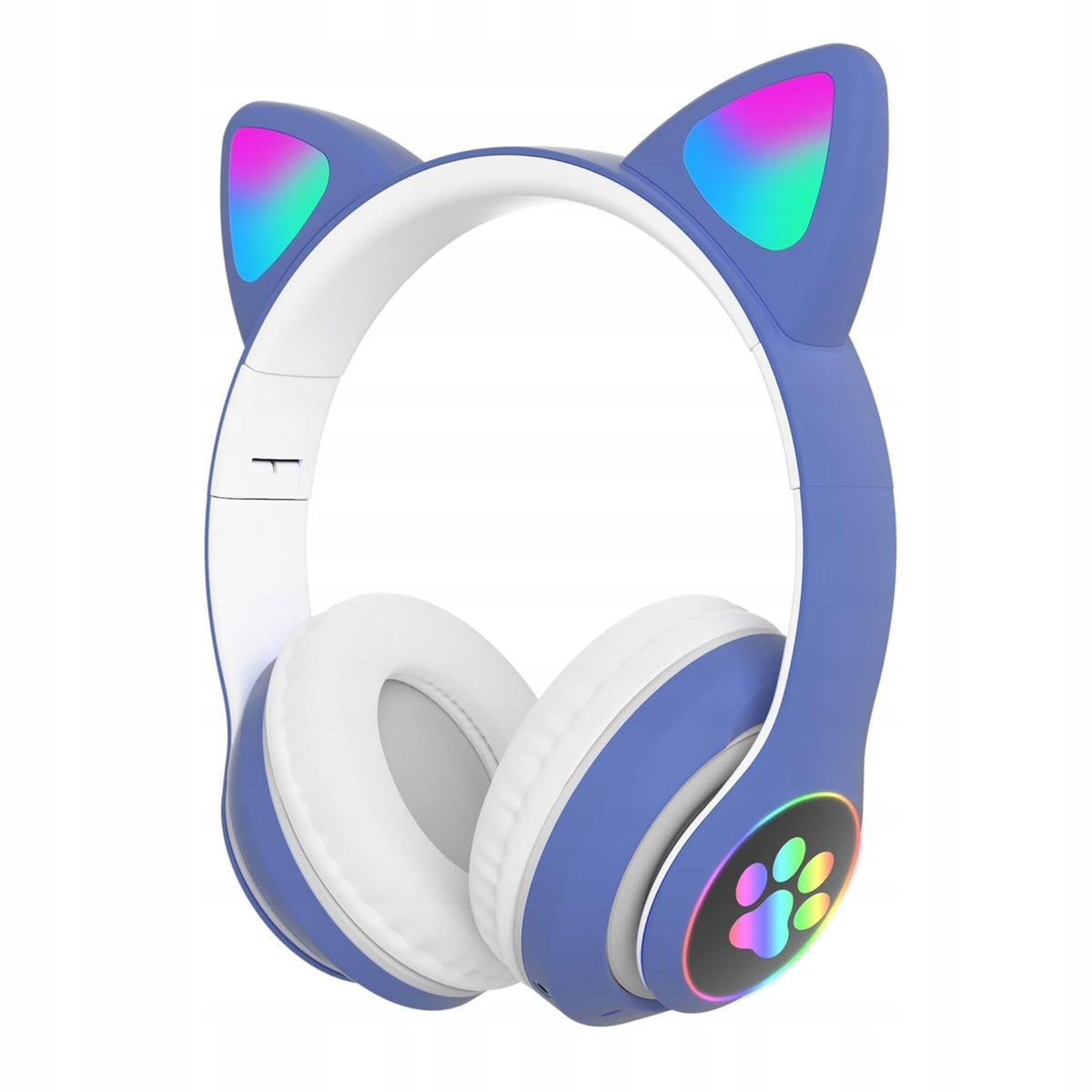 Wireless On-Ear Headphones For Kids With LED Cat Ears Bluetooth 5