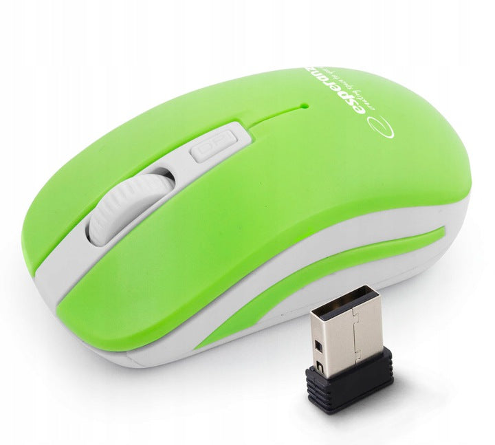 Wireless USB Mouse 4G white and green 2.4GHz