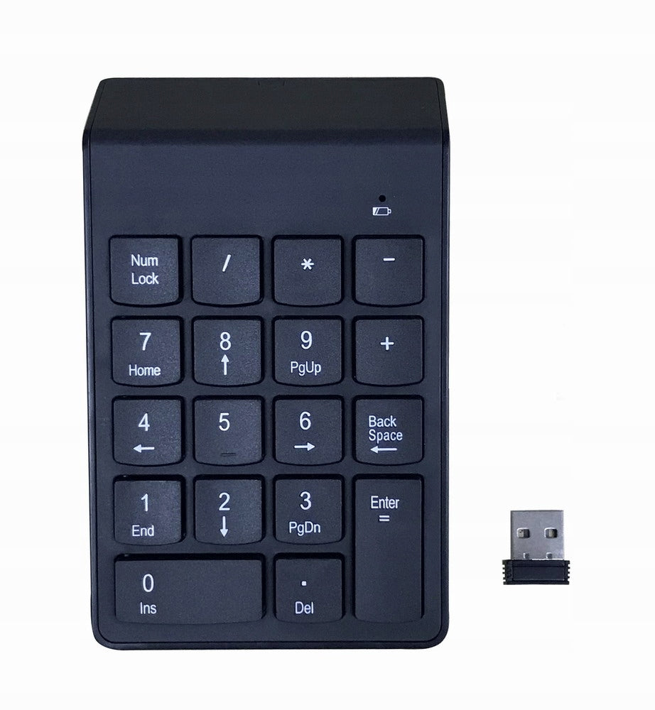 Wireless USB Numeric Keyboard for Laptop Color black