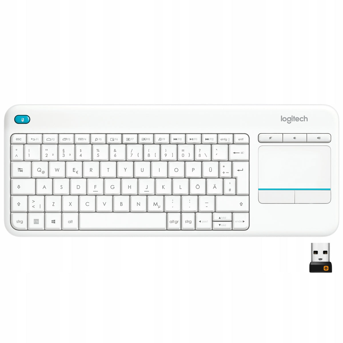 Wireless keyboard Logitech K400 Plus MEDIA TV + USB Unifying QWERTY