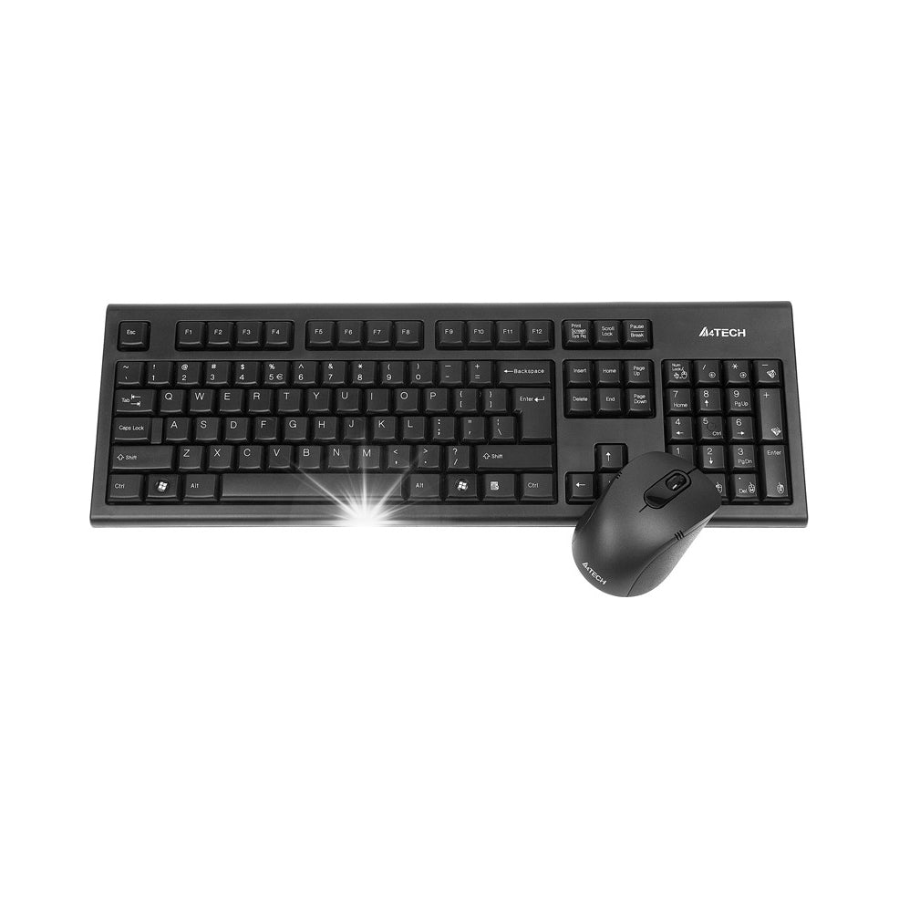 Wireless keyboard set mouse A4Tech V-TRACK 2.4G 7100N black