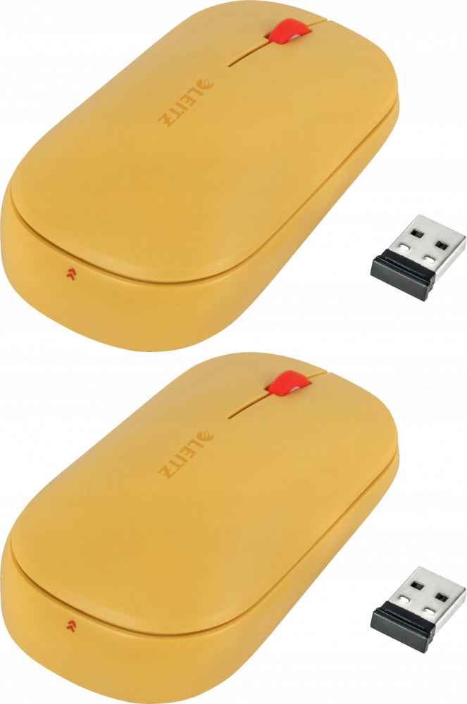 Wireless mouse LEITZ Cosy yellow x2