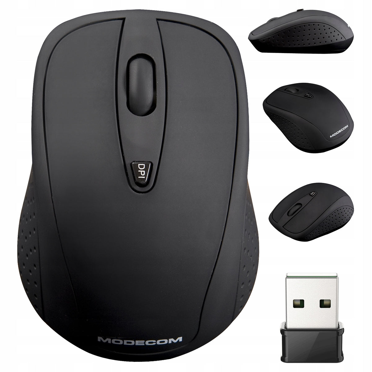 Wireless mouse MODECOM WM4.1 black optical large range low weight