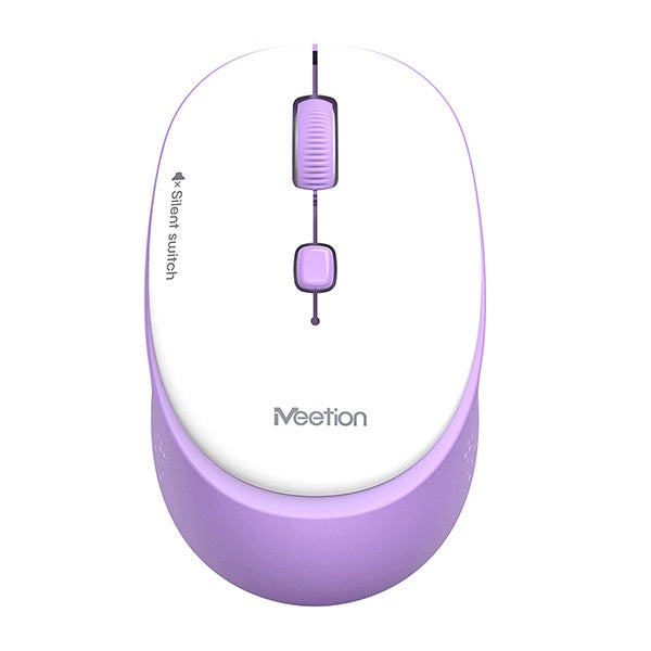 Wireless mouse Meetion R571 white-purple 1600DPI silent click