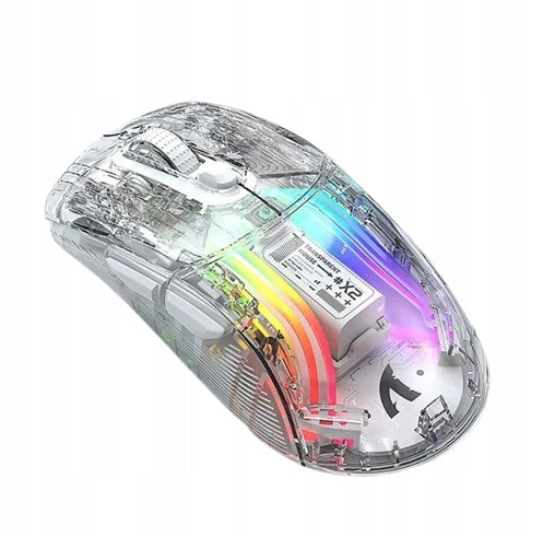 Wireless mouse transparent dual mode 2.4G Bluetooth 3D