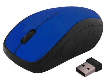 Wireless-optical mouse USB blue 2400 dpi Color blue