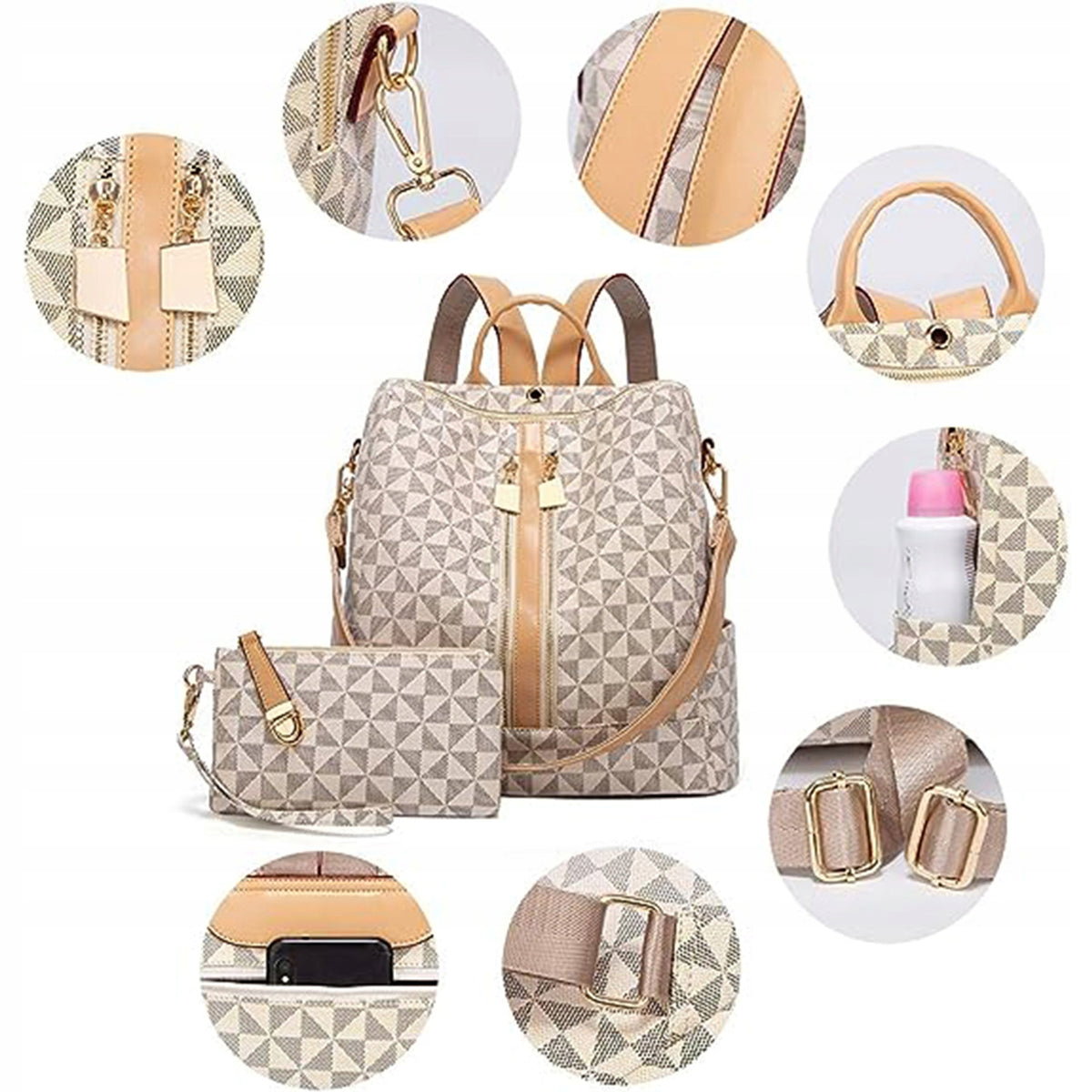 Women's Backpack 2-in-1 Backpack Anti-Theft Shoulder Bag Large Capacity Packaging status original