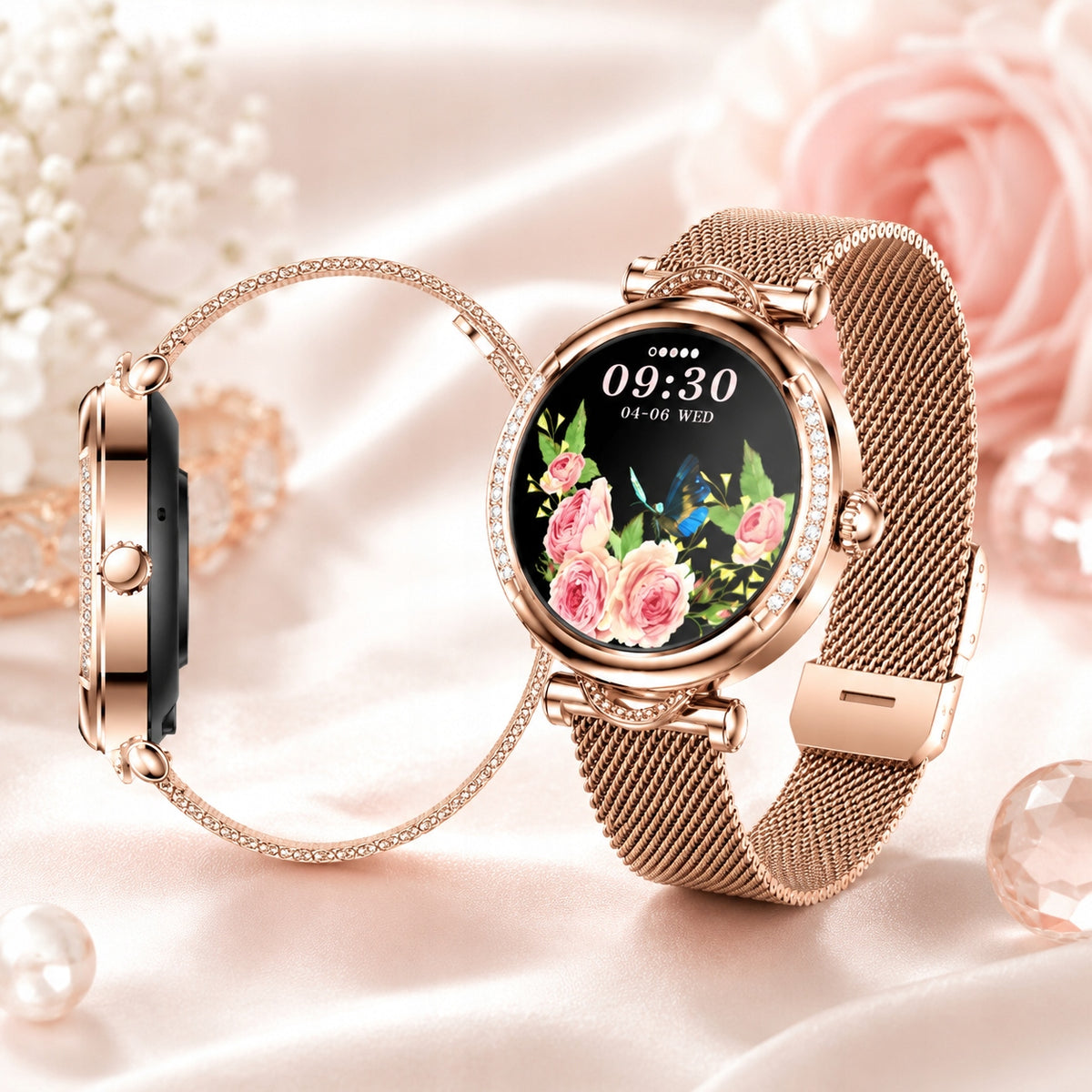 Women's Smartwatch with Bluetooth Talks Pulse SpO2 100 Sports Modes
