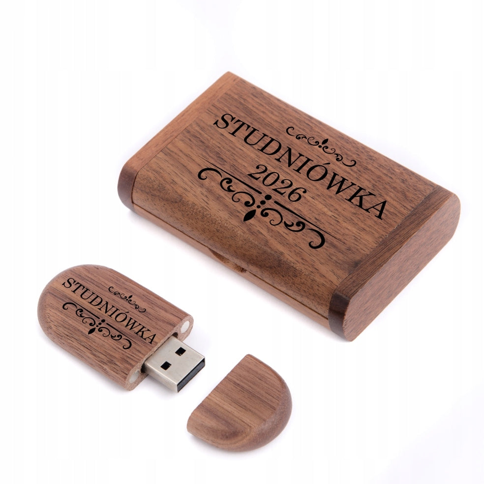 Wooden Prom Pendrive for Prom 128 GB USB 3.0 + Box Engraving