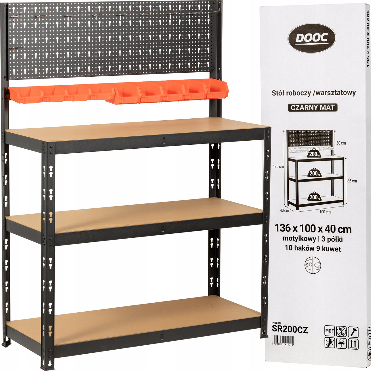 Workbench tool top 200kg 9 cuvettes hooks DOOC