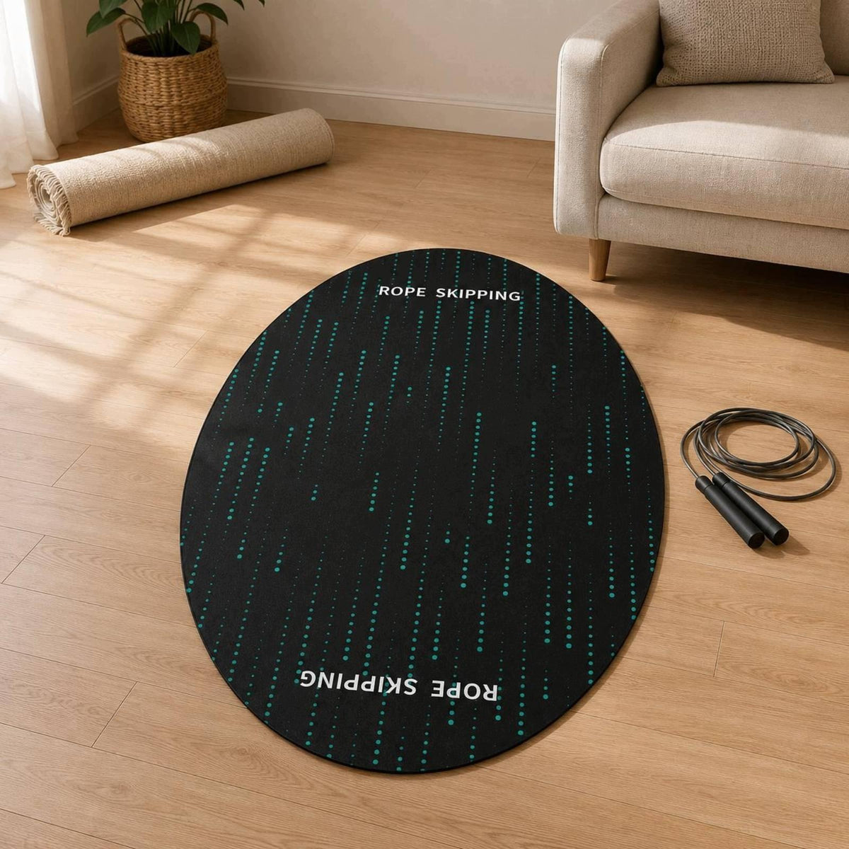 Workout Fitness Mat Anti Slip Exercise Pad Jump Rope Mat Tsd219 Artistic C Packaging status original
