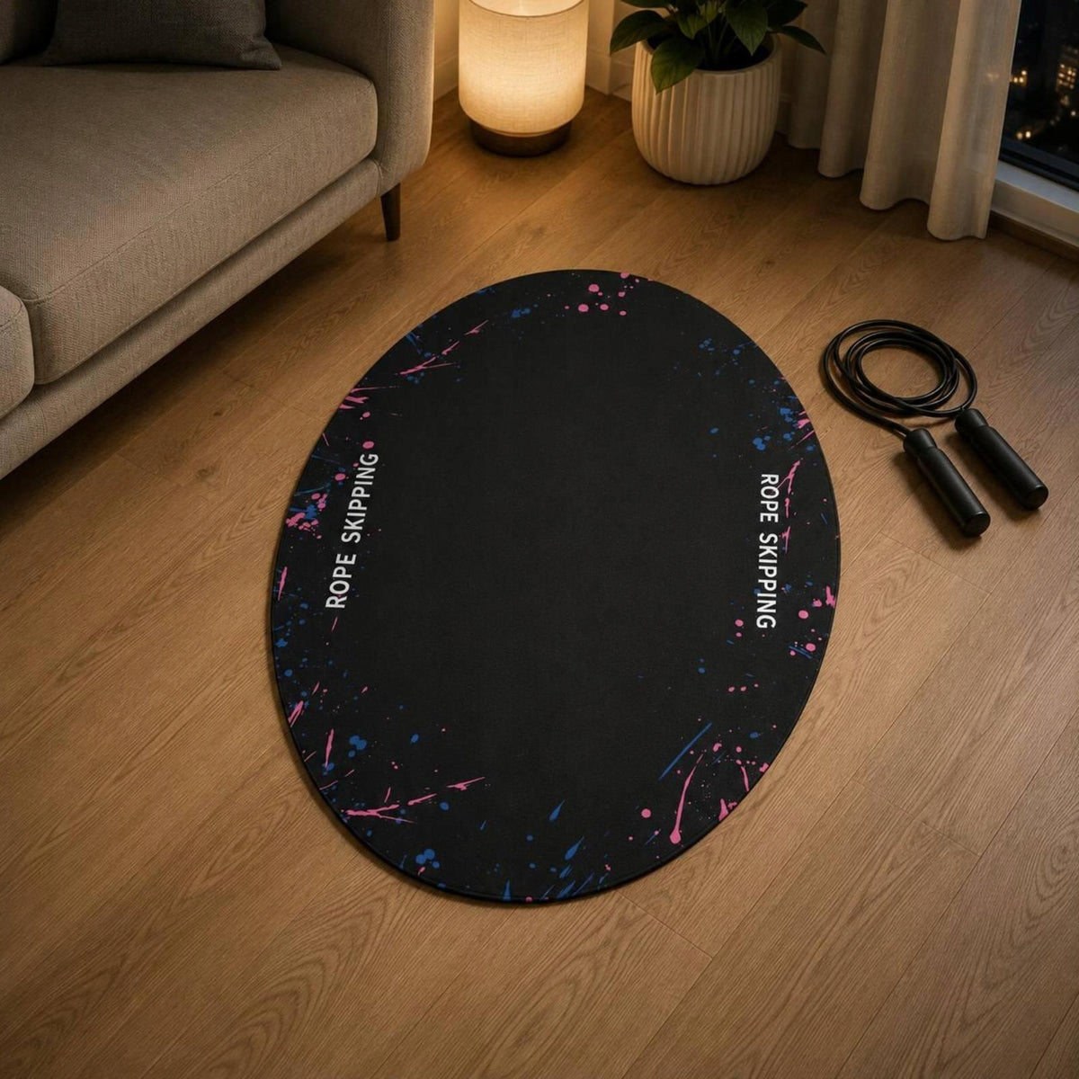 Workout Fitness Mat Anti Slip Exercise Pad Jump Rope Mat Tyd Iridescent a Packaging status original