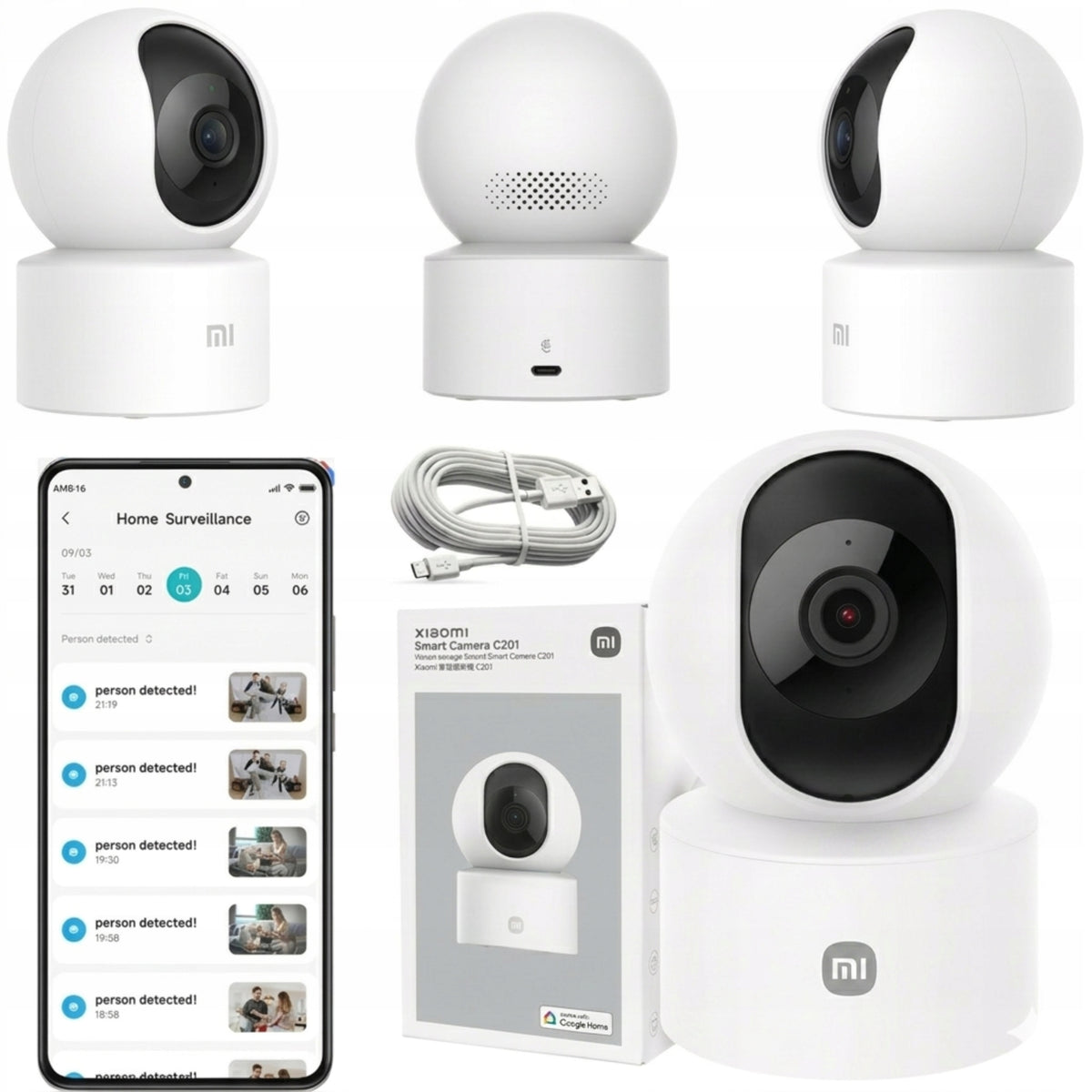 XIAOMI WIFI CAMERA 6 HOME ROTATING CAMERA 256GB SMART CAMERA ANDROID IOS