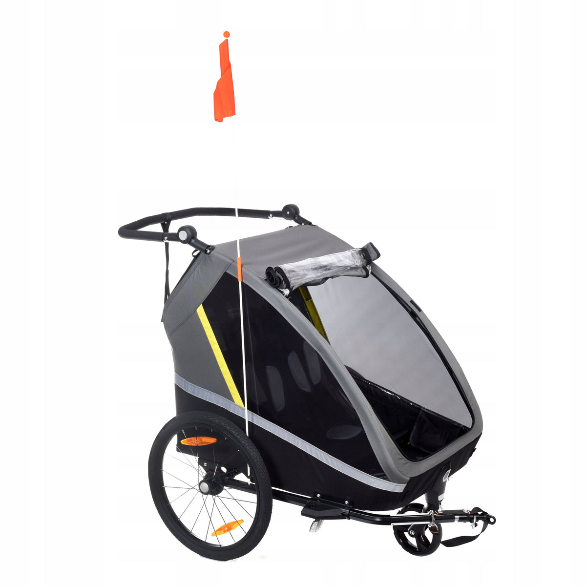 XL CUSHIONED LARGE BICYCLE TRAILER for 2 Children DOUBLE JOGGER