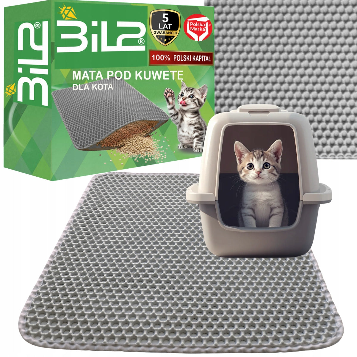 XXL Double Sided Cuvette Mat for Cat BiL2 Grey