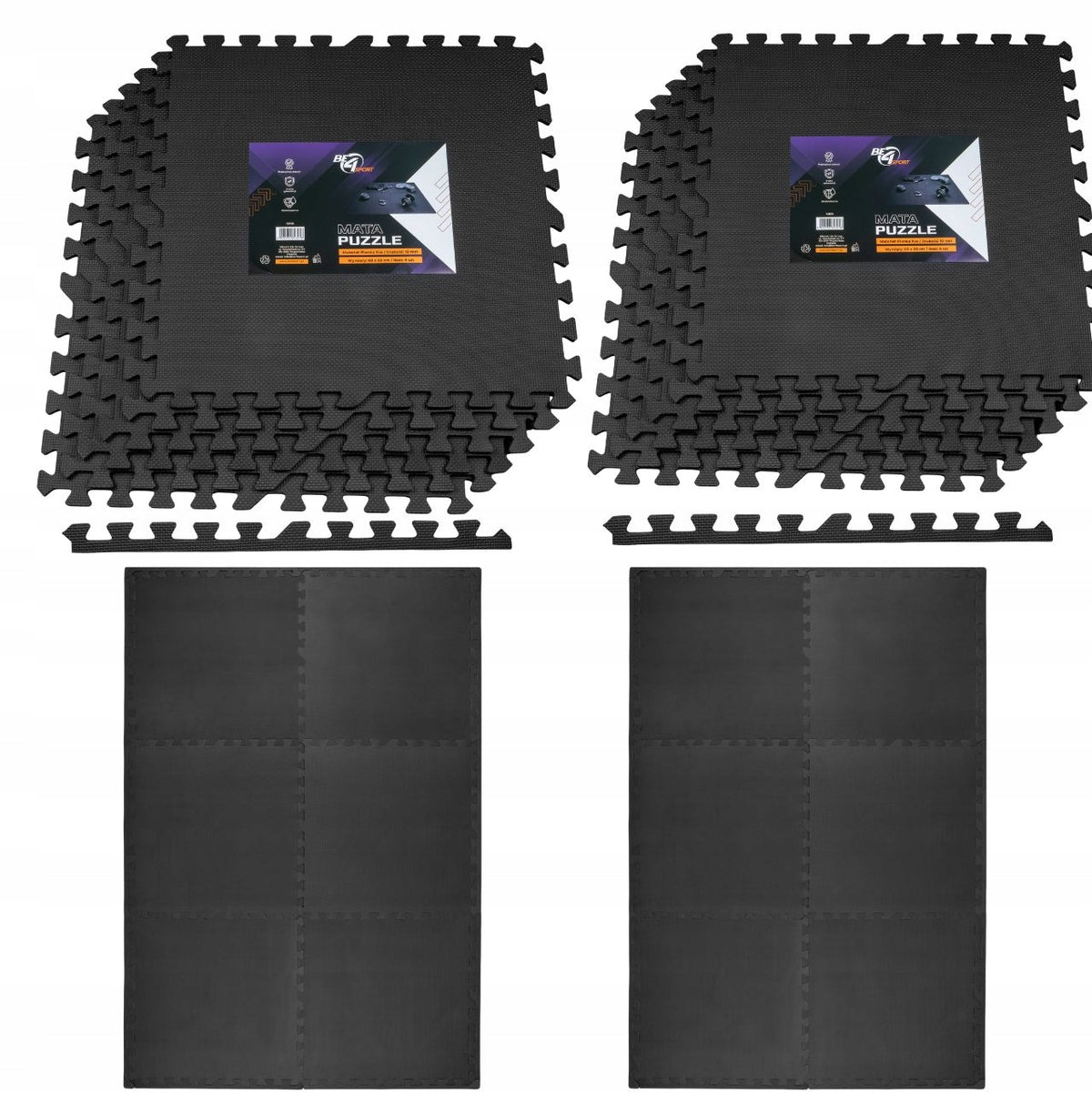 XXL PUZZLE MAT FOR EXERCISE EQUIPMENT PROTECTIVE FLOOR FOR GYMS 4,32 M2