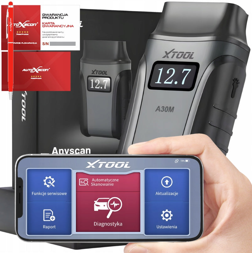 Xtool A30M Bluetooth diagnostic interface smartphone iOS Android Manufacturer code XTA30M