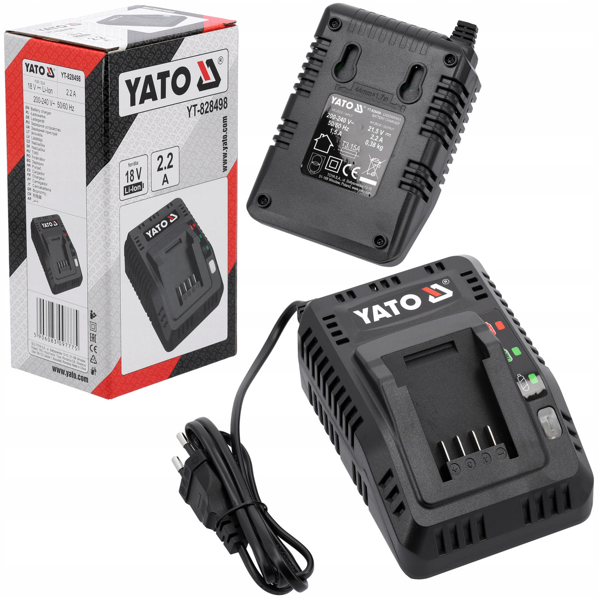 YATO CHARGER 2.2A FOR POWER TOOL BATTERIES OF THE 18V SYSTEM