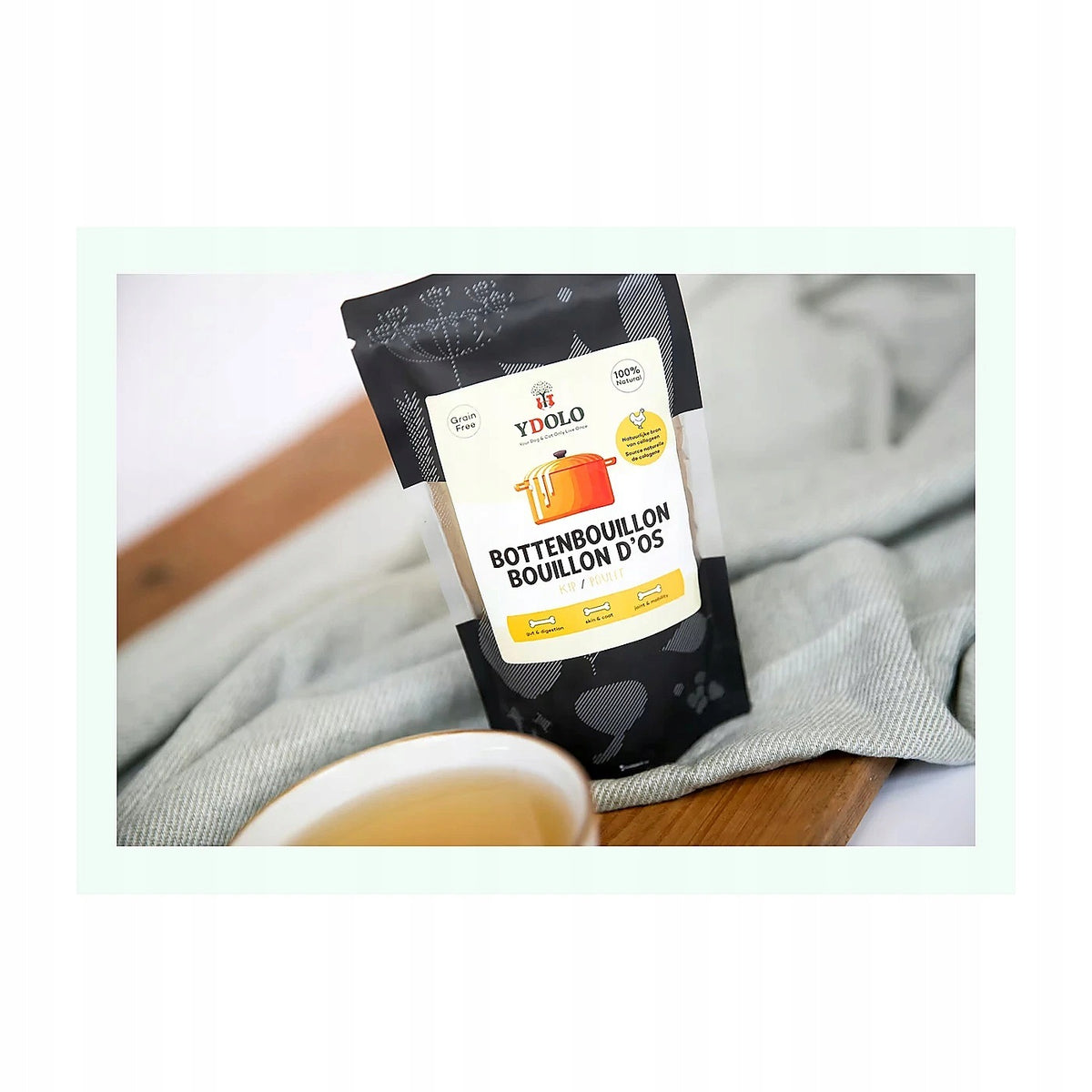 YDOLO Bone Broth Chicken - collagen chicken broth 230ml Packaging status original