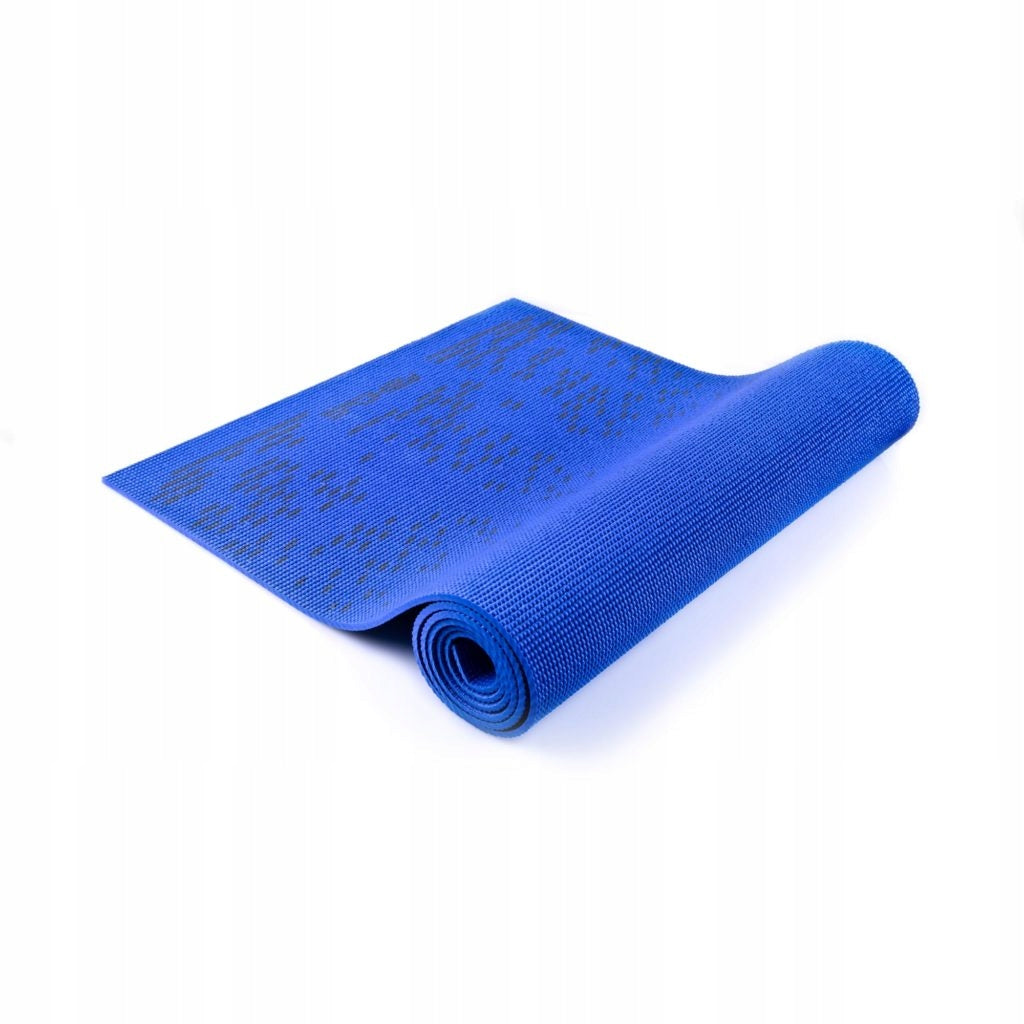 YOGI FITNESS EXERCISE MAT SPOKEY 180X60cm Color blue