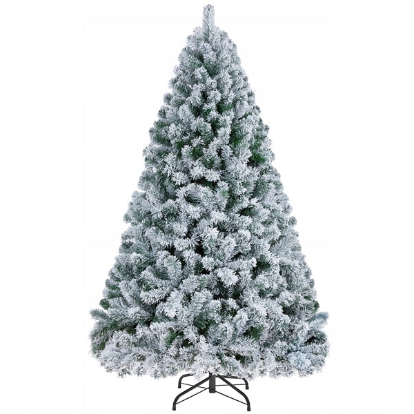 Yaheetech 150cm Artificial Frosted Christmas Tree with Stand, Green