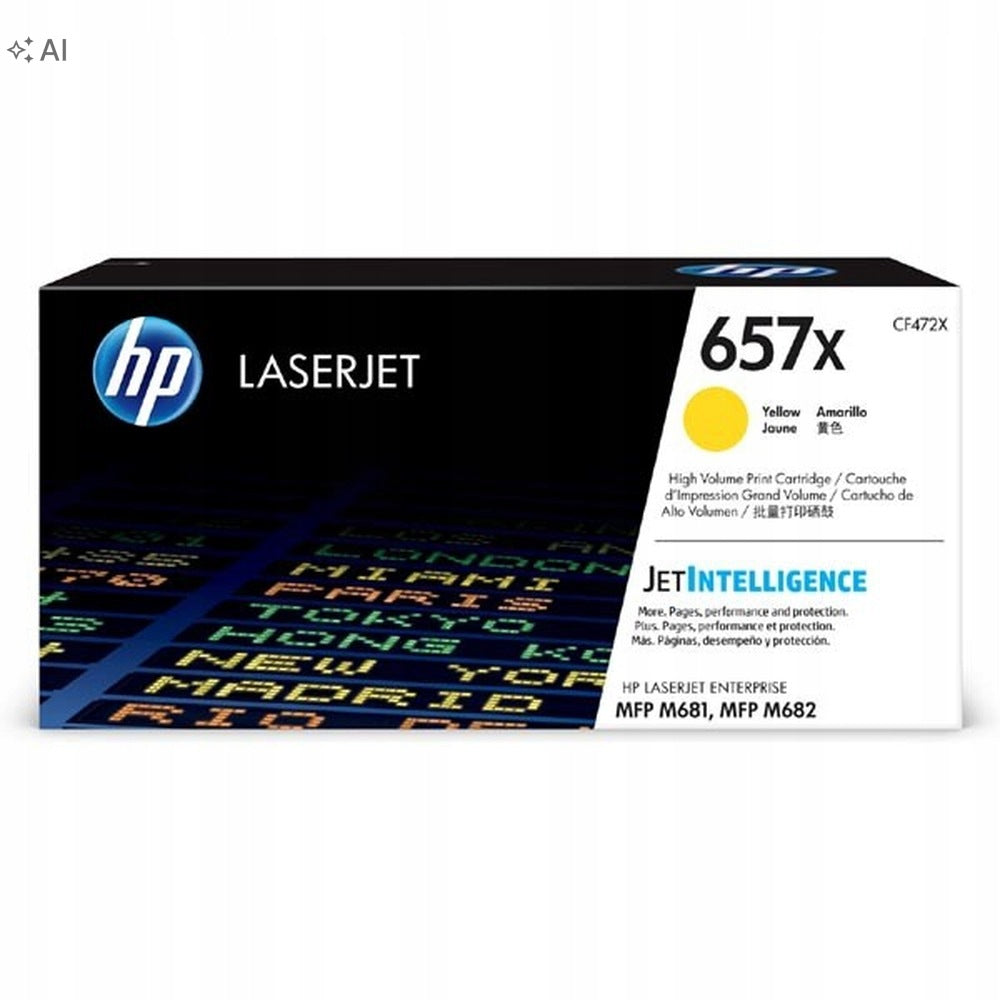 Yellow HP 657X Gel Cartridge for Printers