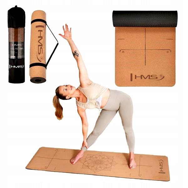 Yoga Mat Non-Slip For Exercise Durable Comfortable HMS SOLID