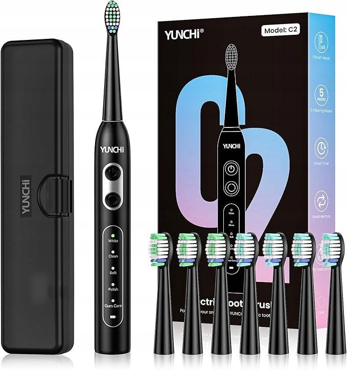 Yunchi C2 Electric Toothbrush 4 Tips Gradient Brushes