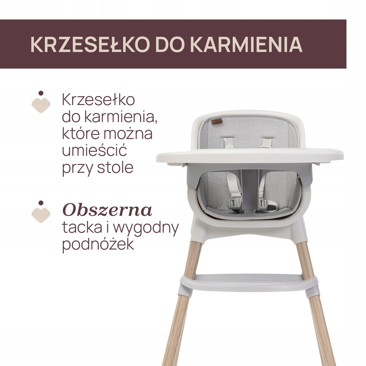 ZEST PLUS WOODEN GREY HIGH CHAIR Manufacturer code 8058664182985