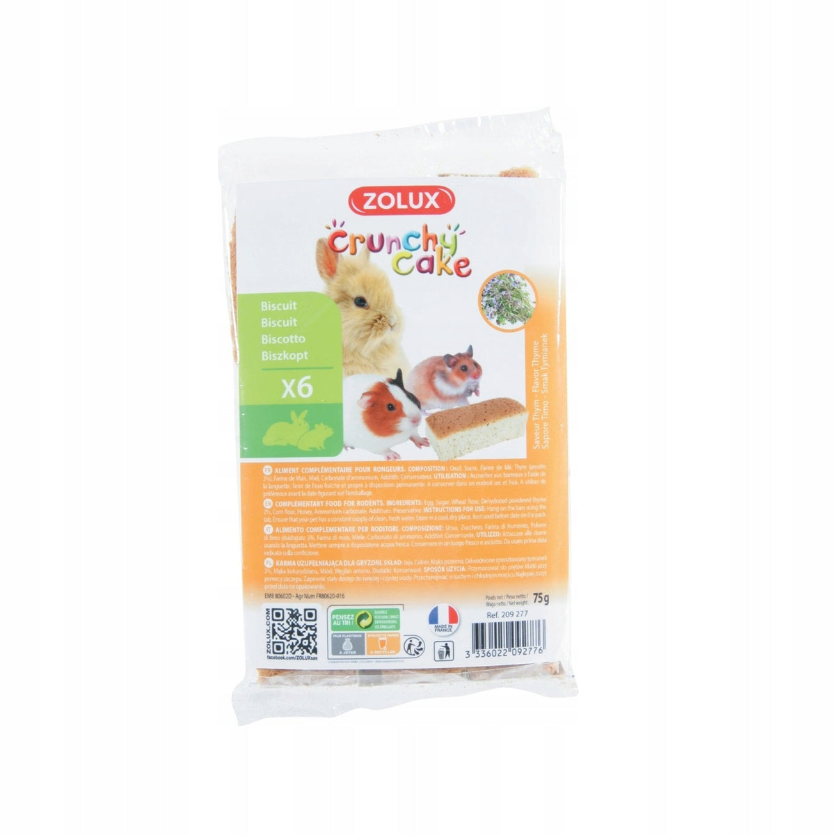 ZOLUX CRUNCHY CAKE thyme 6 pcs.