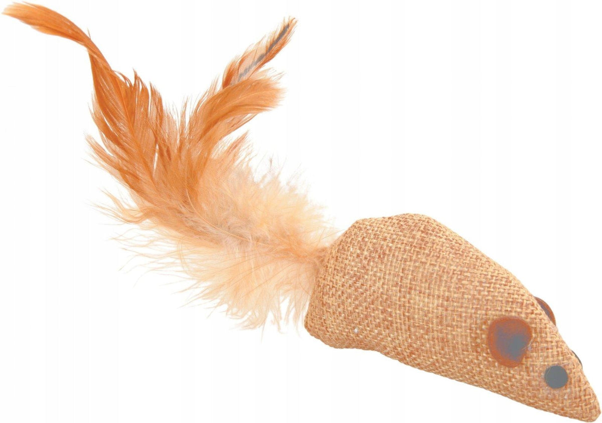 ZOLUX Cat Toy Mouse with Feather 10 cm