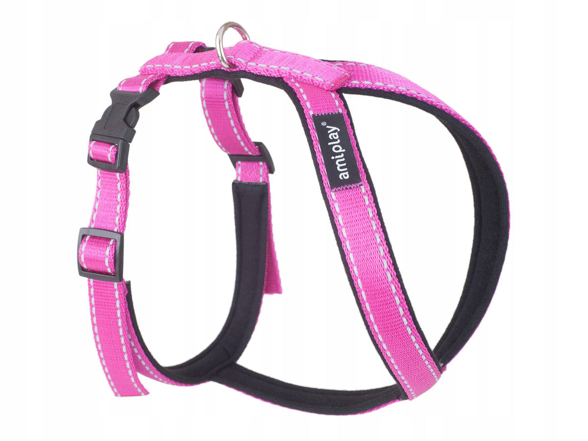 amiplay Reflective Harness Grand Soft Reflective M Pink
