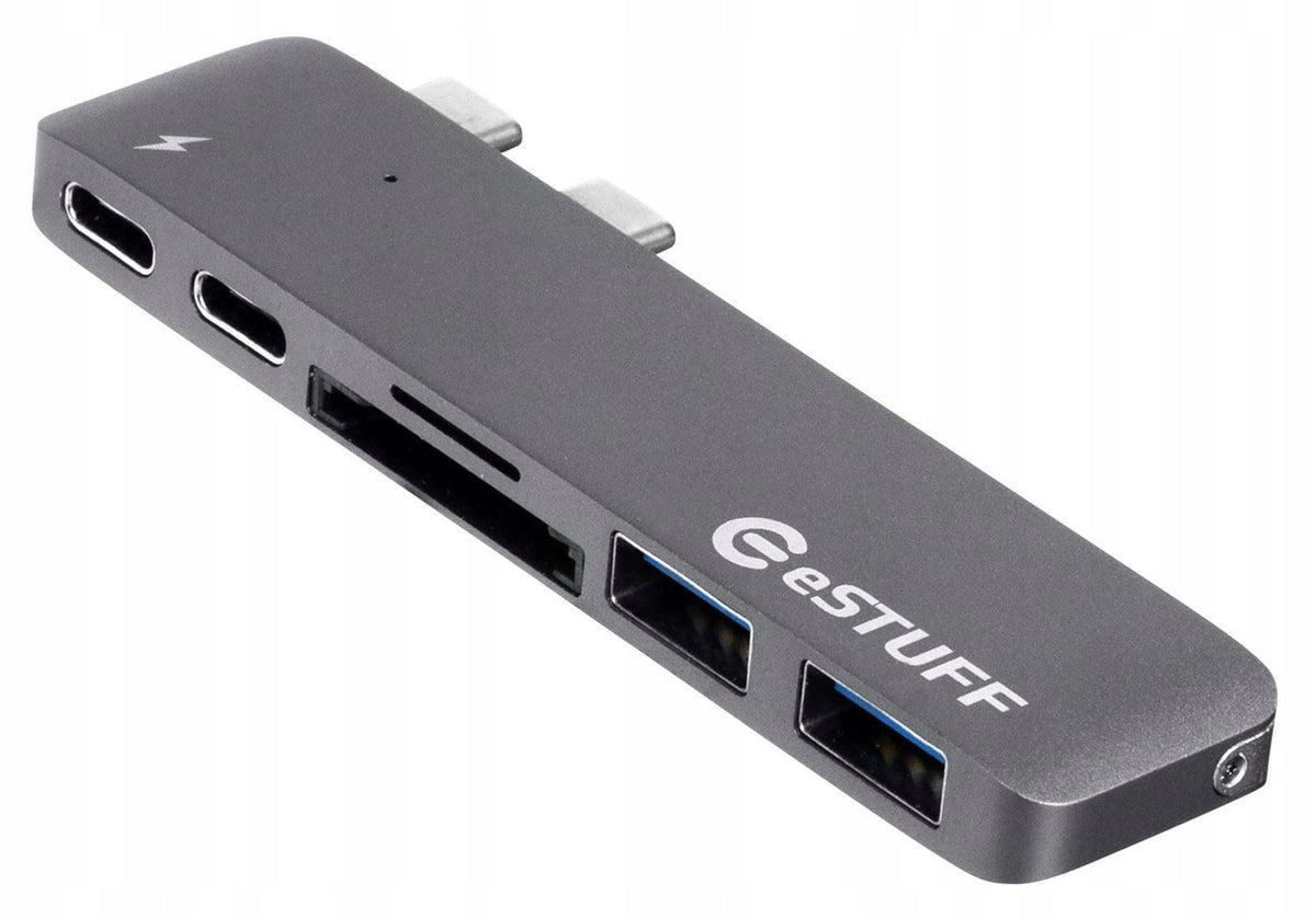 eSTUFF Grey HUB Thunderbolt 40Gb,5K MacBook PRO