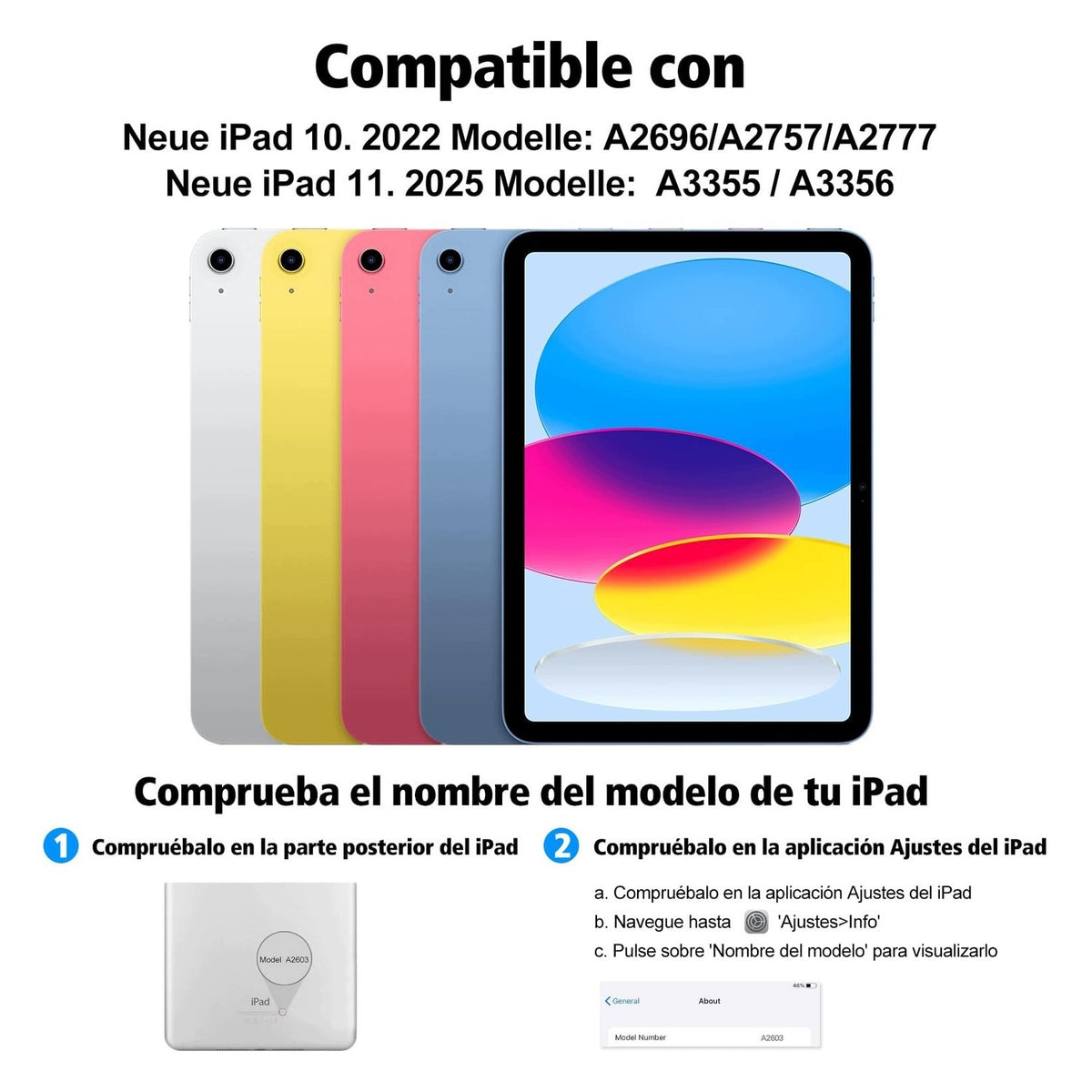 iPad Keyboard Case - 11th/10th Generation - Bluetooth - For Work - Case Manufacturer other