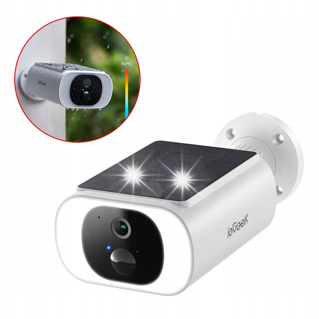 ieGeek S1 Solar 2K microSD Night Vision Security Camera White