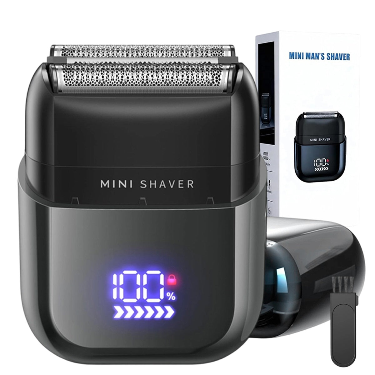 ipx7 Men's Electric Shaver with Battery Display Included